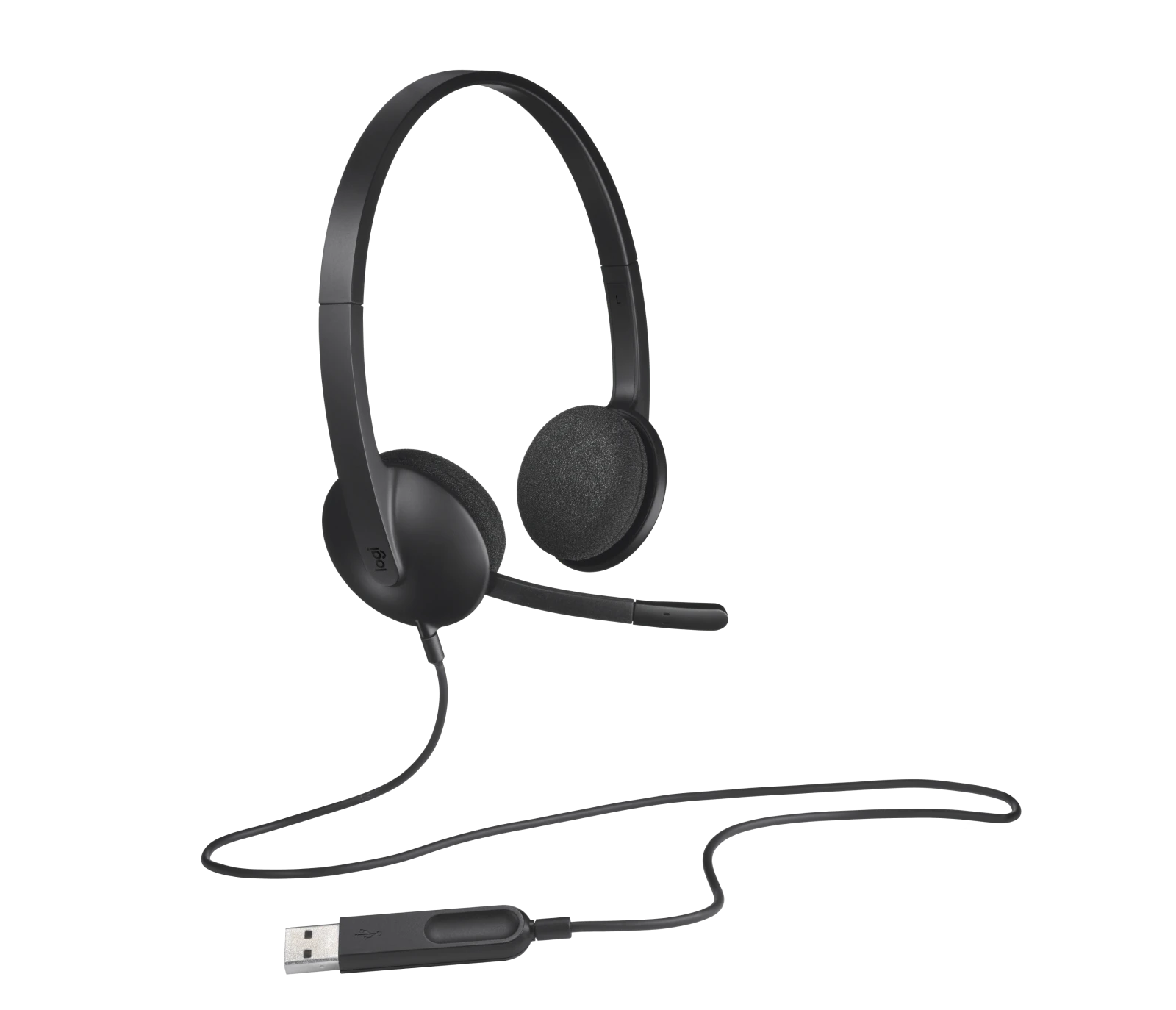 LOGITECH H340 USB COMPUTER HEADSET, With digital audio, MICROPHONE